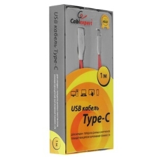 Кабель USB2.0 Cablexpert CC-G-USBC01R-1M, AM/Type-C, серия Gold, длина 1м, красный, блистер