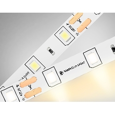 Светодиодная лента GS1001 2835 60Led/ 4.8W m/ 12V IP20 3000K/ 5000*8*1.2mm (2 конт.)