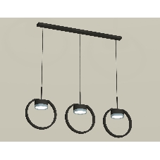 Светильник Ambrella light XB9107102/3 SBK/PPH черный песок/графит полированный GX53 (C9107, N8133)