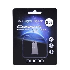 Флешка USB 2.0 QUMO 8Gb, Cosmos QM8GUD-Cos серебристый