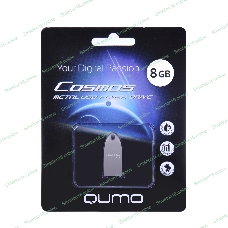 Флешка USB 2.0 QUMO 8Gb, Cosmos QM8GUD-Cos серебристый