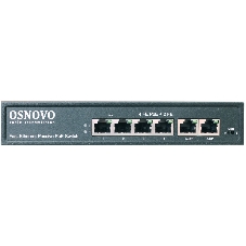 Коммутатор Osnovo SW-20600/A(80W) 6x100Mb 4PoE+ 80W неуправляемый