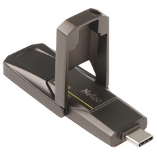 Флешка USB Netac US9 (NT03US9C-512G-32TA), 512Gb, USB 3.2 Gen2 Type-A/USB Type-C, R/W 1000/900, серебристый