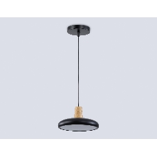 Светильник Ambrella light FL4839 BK/WD черный/дерево 24W 3000-6000K D200*800 (без ПДУ)