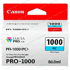 Картридж струйный Canon PFI-1000 PC фото голубой (80 мл.) для Canon IJ SFP PRO-1000 WFG