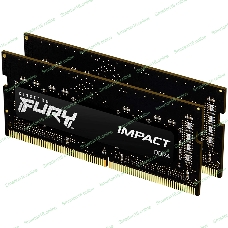 Оперативная память Kingston Fury Impact, DDR4, 16GB (2x8GB), 3200MHz, CL20, SO-DIMM