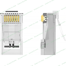 Коннектор Vention RJ45 (8p8c), UTP, cat. 6A, под витую пару (10 шт.)