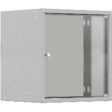 Шкаф коммутационный NTSS LIME (NTSS-WL15U5545GS) настенный 15U 550x450 мм пер. дв. стекл несъемн. бок. пан. 30 кг серый