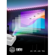 Проектор Cactus CS-PRM.01WT.Full HD LCD 19000Lm LS 700Lm ANSI (1920x1080) 2500:1 ресурс лампы:50000часов 2xUSB typeA 2xHDMI 1.8кг