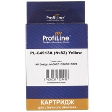 Картридж струйный ProfiLine PL-C4913A №82 для принтеров HP Deskjet 500/500ps/510/800/800ps(24/42in) DesignJet copier cc800ps Yellow водные