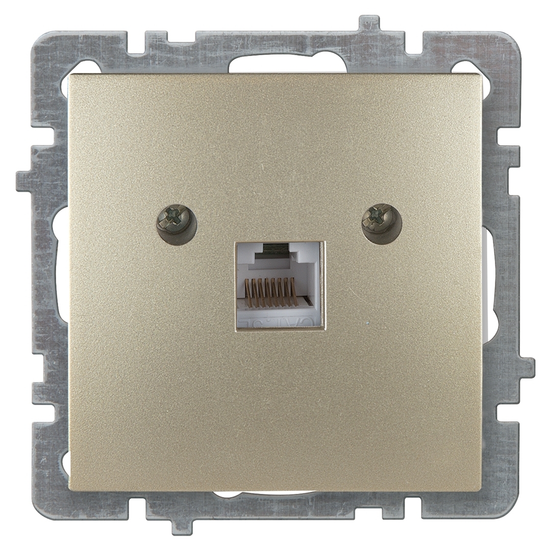 Nilson Механизм роз. 1-местн. компьютерная СУ, (RJ45 САТ5), ТУРАН-АЛЕГРА-ТОР, metallic, золото (24150444)