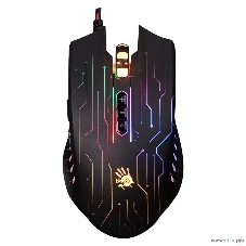 Мышь проводная A4Tech Bloody Q82 черный, 3200 dpi, USB, кнопки - 8