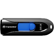 Флешка USB Transcend JetFlash 790 (TS64GJF790K), 64 Gb, USB 3.0, R/W 90/40, черный/синий