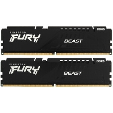 Оперативная память Kingston Fury Beast, DDR5, 32GB (2x16GB), 5600MHz, CL40, DIMM, с радиаторами, черный