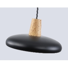 Светильник Ambrella light FL4839 BK/WD черный/дерево 24W 3000-6000K D200*800 (без ПДУ)