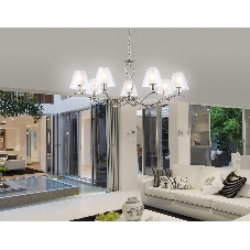 Люстра Ambrella light LH57083/7 SN/FR никель/белый матовый E14/7 max 40W D840*790