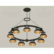 Светильник Ambrella light XR92051702/9 SBK/PYG/CL черный песок/золото желтое полированное/прозрачный GX53 (A9205,C9242,N8145)