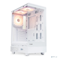 Компьютерный корпус HSPD F510, Panoramic Mid Tower, белый, TG, 0.5 SPCC, 3x120мм ARGB ATX, mATX, mITX 180/280/160мм 1x2.5