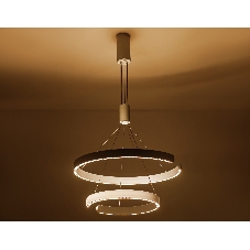 Подвесной светодиодный светильник Ambrella light FL5884/2 WH белый 45W 3000K/4200K/6400K D600/400*1200 (без ПДУ)