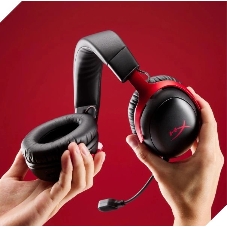 Гарнитура HyperX Cloud III S Wireless чёрный/красный, беспроводная, радиоканал, до 120 ч, съёмный микрофон, совместимость с PS5