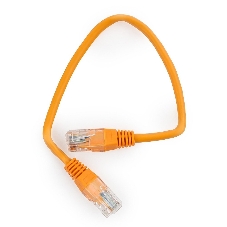 Патч-корд UTP Cablexpert cat.5e, 0.25м, литой, многожильный, оранжевый