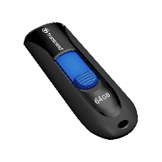 Флешка USB Transcend JetFlash 790 (TS64GJF790K), 64 Gb, USB 3.0, R/W 90/40, черный/синий
