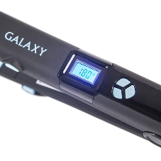 Выпрямитель для волос Galaxy GL 4505 черный/голубой, 27,5/57 мм, 200 °C, 1 режим