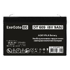 Аккумуляторная батарея ExeGate DT 609 (6V 9Ah, клеммы F1)