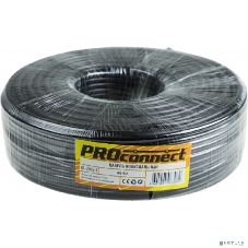 Кабель коаксиальный PROconnect RG-6U, 75 Ом, CCS/Al/Al, 48%, бухта 100 м, черный OUTDOOR