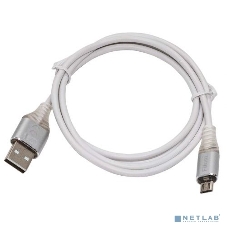 Кабель Filum USB 2.0 Pro, 1 м., 2A, индикатор заряда, разъемы: USB A male- USB micro B male, пакет. (FL-CPro-U2-AM-microBM-L1)