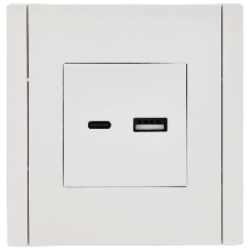 Розетка IEK FORTE&PIANO FP250 USB A+C 3,1А белый