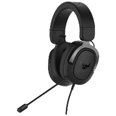 Гарнитура ASUS TUF Gaming H3 чёрный/серый, проводная, mini jack 3.5 мм, регулятор громкости, отключаемый микрофон