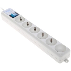 Сетевой фильтр Powercube SPL(5+1)-16B-P-3М-WHITE 3 м, 6 розеток, белый, коробка