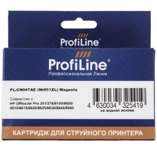 Картридж струйный ProfiLine PL-CN047AE №951XL для принтеров HP OfficeJet Pro 251dw/276dw/8100/8600/8610/8620e Magenta
