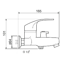 SL85-009E Смеситель для ванны, ø35