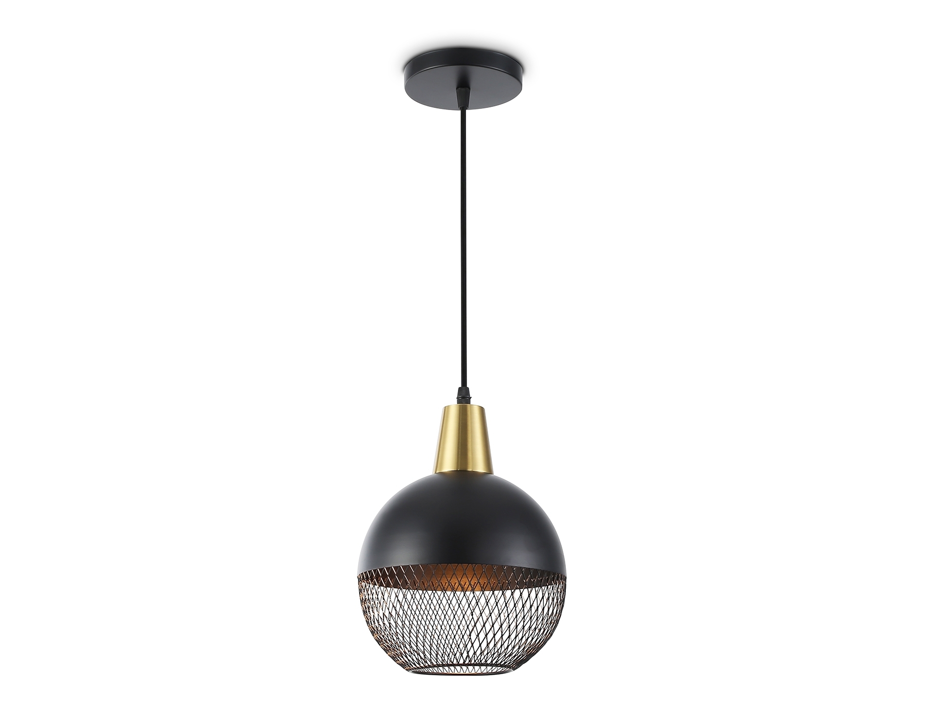 Светильник Ambrella light TR8504 BK/CP черный/медь E27 max 60W D200*1000