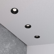 Встраиваемый светильник 7W 4200K BK черный 25028/LED
