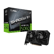 Видеокарта MSI RTX 5060 8G SHADOW 2X OC MAX, NVIDIA RTX 5060, 8Gb, GDDR7, 128 bit, PCI-E 5.0, HDMIx1, DPx3, HDCP, 2535 MHz
