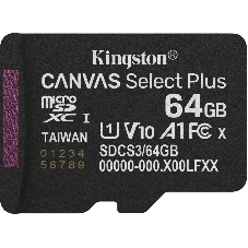Флеш карта Kingston Canvas Select Plus microSDXC 64Gb C10 SDCS3/64GbSP