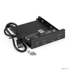 Планка USB на переднюю панель ExeGate U3H-622, 3,5