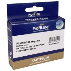 Картридж струйный ProfiLine PL-CN047AE №951XL для принтеров HP OfficeJet Pro 251dw/276dw/8100/8600/8610/8620e Magenta