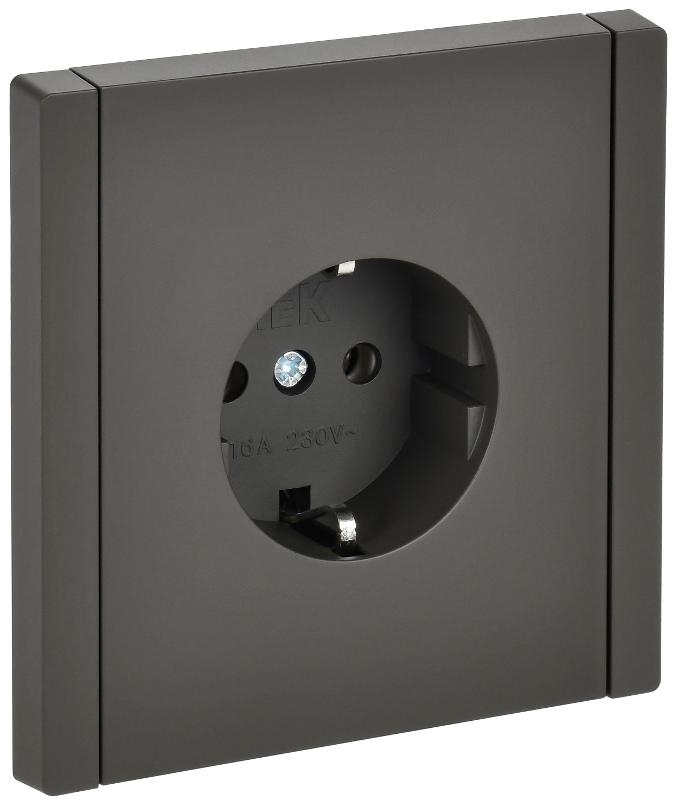 Розетка СП FORTE&PIANO FP316 16А с заземл. без защ. шторок винт. крепл. сер. IEK FP-R11-16-K03