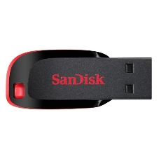 Флешка USB Sandisk CZ50 Cruzer Blade (SDCZ50-016G-B35), 16Gb, USB 2.0, R/W 15/4, черный/красный