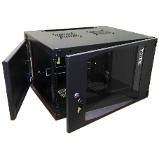 Шкаф настенный Next, 18U 550x450, стеклянная дверь, черный