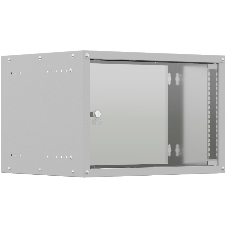 Шкаф коммутационный NTSS Lime (NTSS-WL6U5560GS) настенный 6U 550x600 мм пер. дв.стекл несъемн. бок. пан. 30 кг серый 110 град. IP20 сталь
