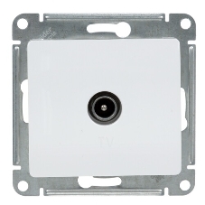 Механизм розетки TV 1-м СП Glossa проходной 4DB белый SchE GSL000192