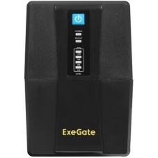 Источник бесперебойного питания ExeGate Power NB-850.LED.AVR.4C13 (850VA/510W, LED, AVR, 4*C13, батарея 12V 9Ah, черный)