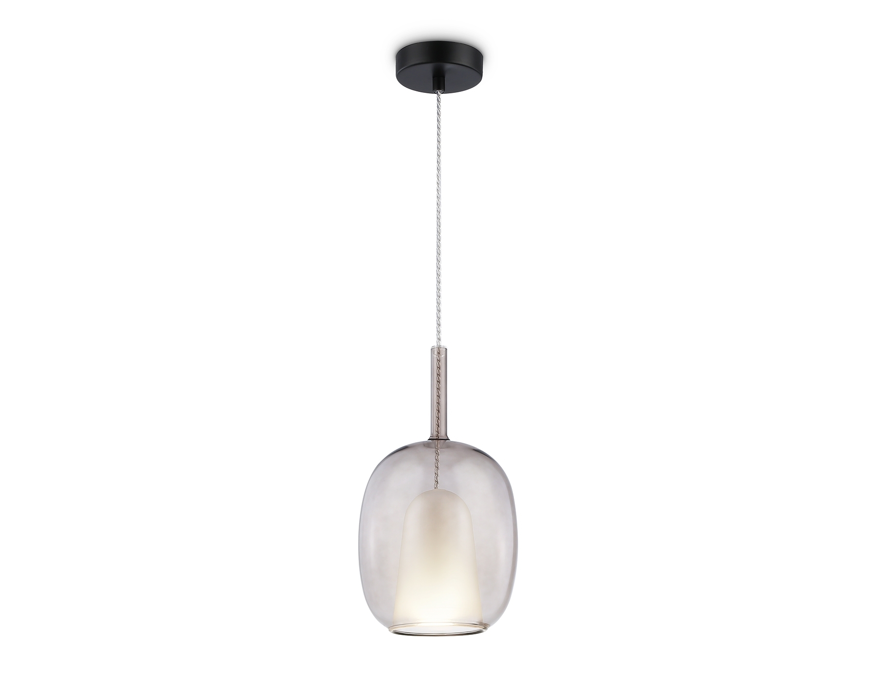 Подвесной светильник Ambrella light LH11125 BK/WH/TI черный/белый/янтарь E27 max 60W D175*310