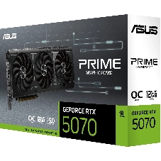 Видеокарта ASUS GeForce RTX 5070 PRIME OC Edition, 12 GB GDDR7, 192 bit, 3xDisplayPort, HDMI, GPU 2330 MHz