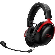 Гарнитура HyperX Cloud III S Wireless чёрный/красный, беспроводная, радиоканал, до 120 ч, съёмный микрофон, совместимость с PS5